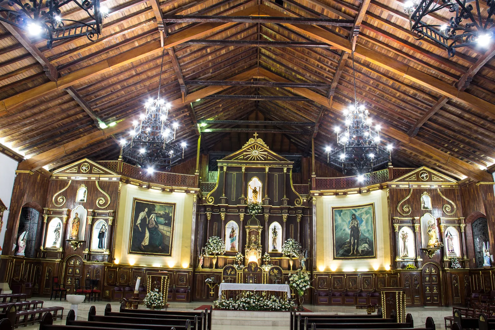 Colonial church interior in Azuero